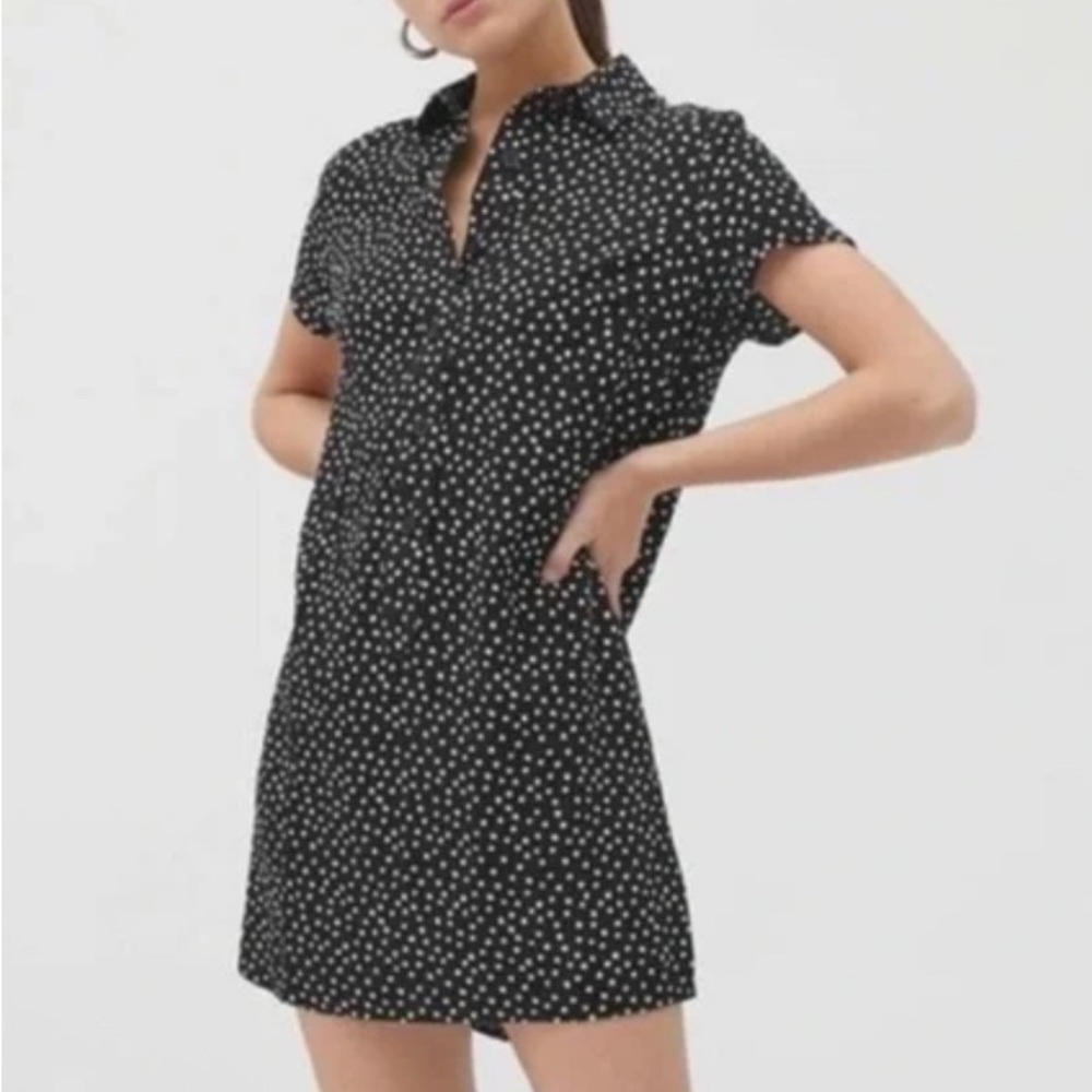 Urban Outfitters Black and White Polka Dot Short Dress